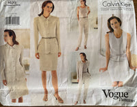 Vogue 1635 Vogue American Designer Calvin Klein jacket, dress, skirt and pants pattern Bust 34 to 38 inches