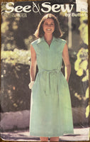 Butterick 5754 vintage 1970s  dress sewing pattern
