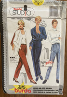 Burda 3609 vintage 1990s pants sewing pattern multisize