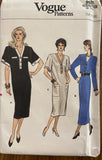 Vogue 9835 vintage 1980s dress pattern Bust 36, 38, 40 inches