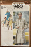 Simplicity 9482 vintage 1980s dress, shirt, skirt and coat pattern