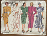 Vogue 1796 vintage 1980s dress pattern Bust 32 1/2 inches and Bust 34 inches