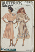 Butterick 6925 vintage 1980s dress pattern