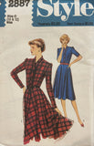 Style 2887 vintage 1980s dress pattern Bust 32 1/2 and 34 inches