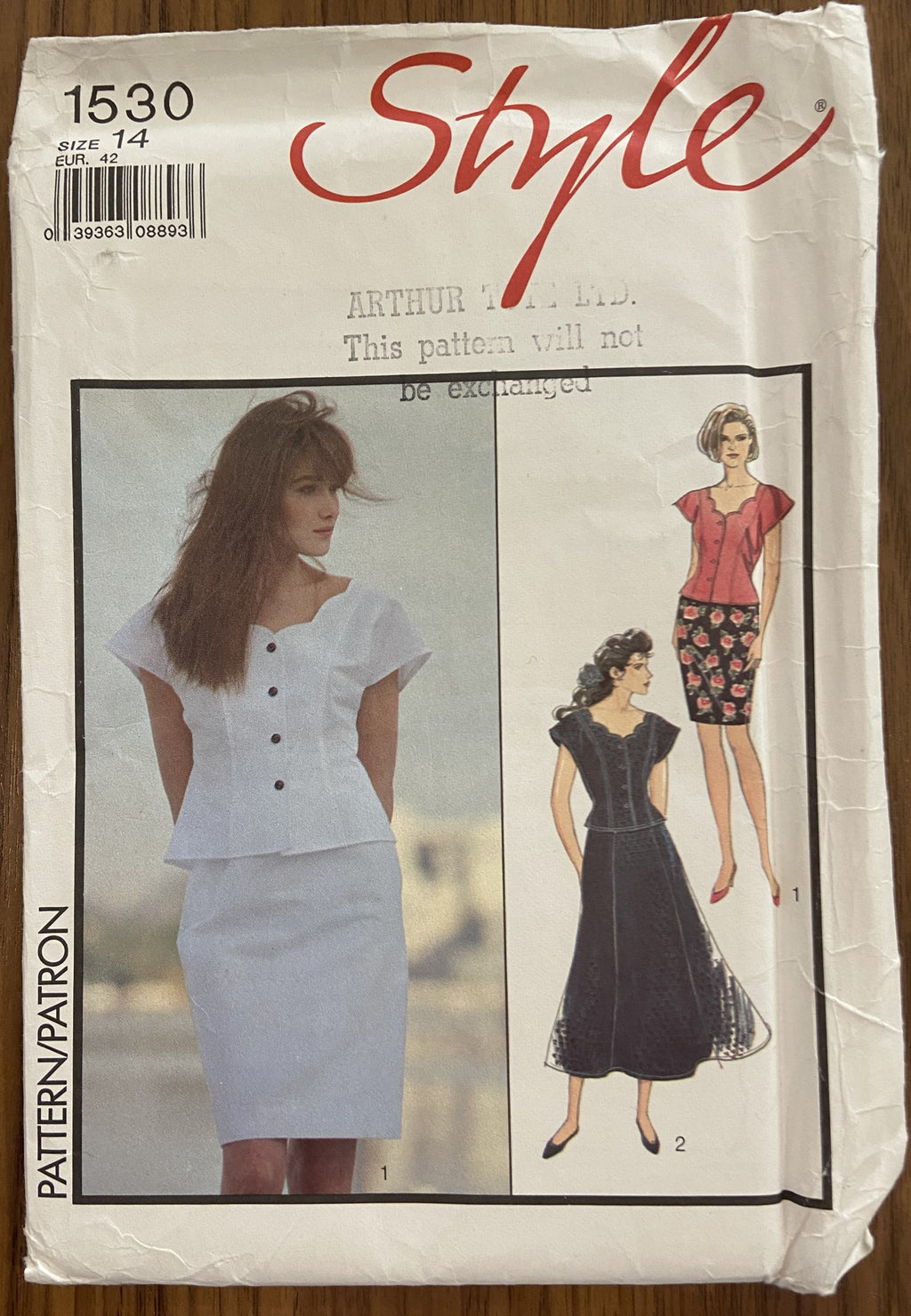 Style 1530 vintage 1980s soft suit sewing pattern bust 36 inches