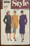 Style 2814 vintage 1970s coat pattern Bust 32 1/2 inches