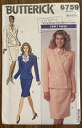 Butterick 6759 vintage 1980s jacket and skirt suit sewing pattern