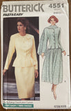 Butterick 4551 vintage 1990s top, skirt and scarf sewing pattern