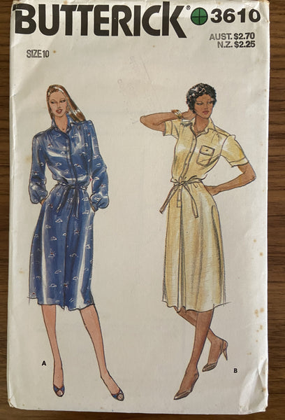 Butterick 3610 vintage 1970s  dress pattern