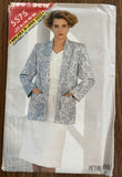 Butterick 5575 vintage 1980s jacket, top and skirt pattern