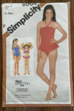 Butterick 6004 vintage 1980s girl's swimsuit pattern pattern