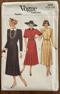 Vogue 9680 vintage 1980s dress sewing pattern Bust 32 1/2 inches