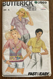 Butterick 3669 vintage 1970s blouse sewing pattern