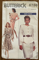 Butterick 6788 vintage 1980s dress pattern