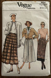 Vogue 9754 vintage 1980s skirt sewing pattern