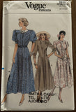 Vogue 9839 vintage 1980s dress sewing pattern Bust 30 1/2, 31 1/2, 32 1/2 inches