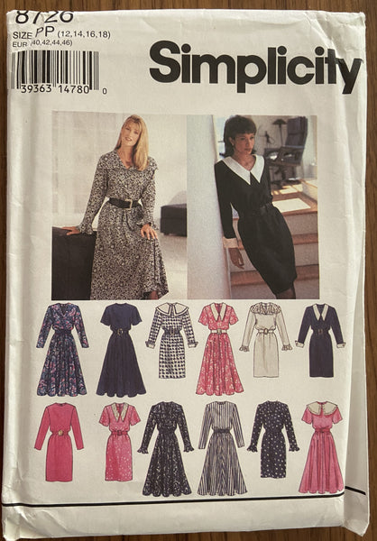 Simplicity 8726 vintage 1990s  dress sewing pattern