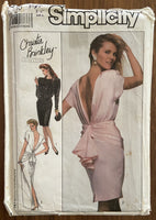 Simplicity 8944 vintage 1980s Christie Brinkley collection dress pattern