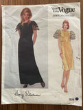 Vogue 2830 vintage 1980s dress sewing pattern. Designer Jerry Silverman. Bust 36 inches
