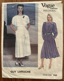 Vogue 1553 Paris Original Guy Laroche vintage dress sewing pattern wounded Bust 32 1/2 inches