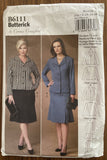 Butterick B6111 curvy size jacket and skirt pattern from 2014