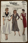 Vogue 9621 vintage 1980s dress sewing pattern Bust 31 1/2, 32 1/2 inches