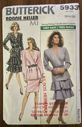 Butterick 5933 Ronnie Heller vintage 1980s skirt and top sewing pattern