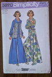 Simplicity 5970 vintage 1970s jumpsuit and vest pattern Bust 45 inches