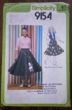 Simplicity vintage 1970s teens circle skirt and vest pattern