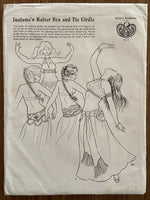 Vintage 1980s Atira's fashions belly dancing halter bra and tie girdle pattern