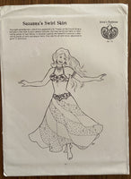 Vintage 1980s Atira's fashions belly dancing Suzanna's swirl skirt sewing pattern