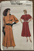Very Easy Very Vogue 9674 vintage 1980s dress sewing pattern Bust 36 to 40 inches