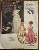 Vogue 1676 little vogue vintage 1980s child's dress and shawl pattern size 4