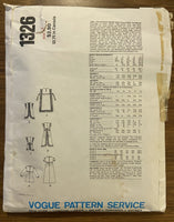 Vogue 1326 little vogue vintage 1970s child's dress and pinafores dress pattern