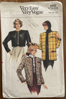 Vogue 9442 very easy very vogue vintage 1980s  jacket pattern Bust 36. 38, 40 inches