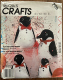 McCall's crafts 790 set of flat bottomed penguins soft toys sewing pattern.