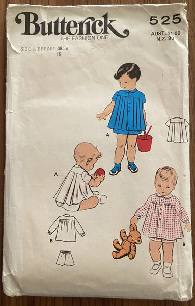 Butterick 525 vintage circa 1950s child's buster suit sewing pattern