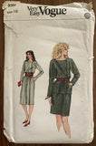 Very Easy Vogue 8364 vintage 1980s dress, skirt and top sewing pattern Bust 40 inches