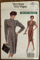 Very easy very vogue 7061 vintage 1980s dress and top sewing pattern Bust 34 to 38 inches