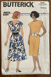 Butterick 3282 vintage 1980s dress pattern