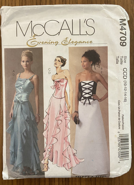 McCall's M4709 evening top and skirt sewing pattern