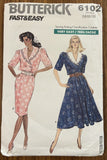 Butterick 6102 vintage 1980s dress pattern