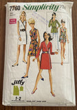 Simplicity 7760 vintage 1970s wrap dress pattern Bust 34-36 inches