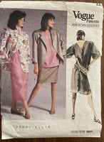 Vogue 1694 vintage 1980s jacket, dress, top and skirt sewing pattern. Vogue American Designer Perry Ellis