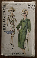 Butterick 3014 vintage 1960s shirt  dress pattern