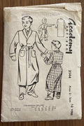 Academy 2144 vintage 1950s boy's dressing gown robe sewing pattern