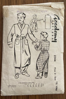 Academy 2144 vintage 1950s boy's dressing gown robe sewing pattern