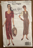 Vogue 1147 vintage 1990s dress, jumper and top sewing pattern Bust 31 1/2 to 34 inches