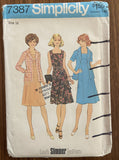 Simplicity 7387 vintage 1970s dress and jacket pattern bust 36 inches