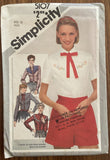Simplicity 5107 vintage 1980s blouse sewing pattern